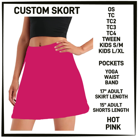 S9MG - Hot Pink Skort with Pockets - Preorder Closing 1/29 ETA: Late April