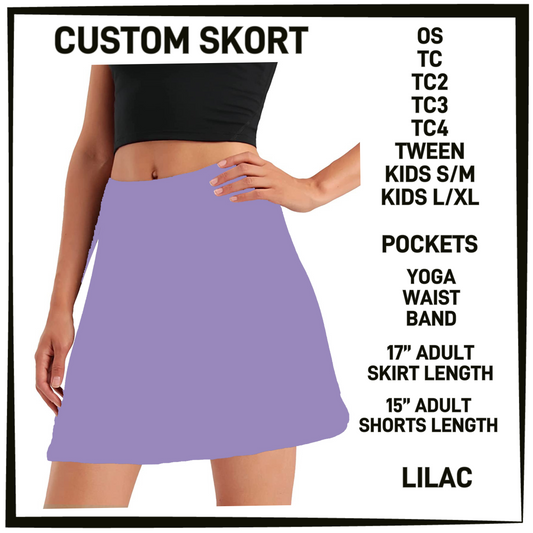 S9MG - Lilac Skort with Pockets - Preorder Closing 1/29 ETA: Late April