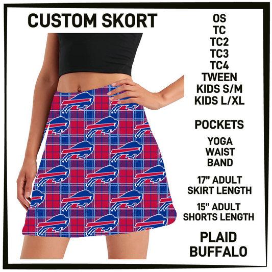 S9MG - Plaid Buffalo Skort with Pockets - Preorder Closing 1/29 ETA: Late April