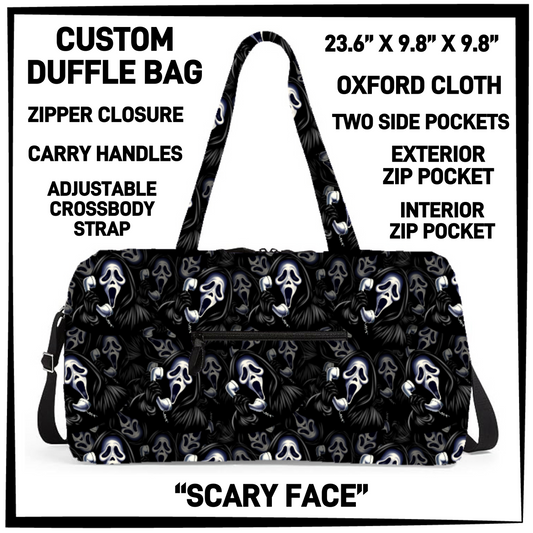 DF2B - Scary Face Duffel Bag - Preorder Closing 6/25 ETA: Late Aug
