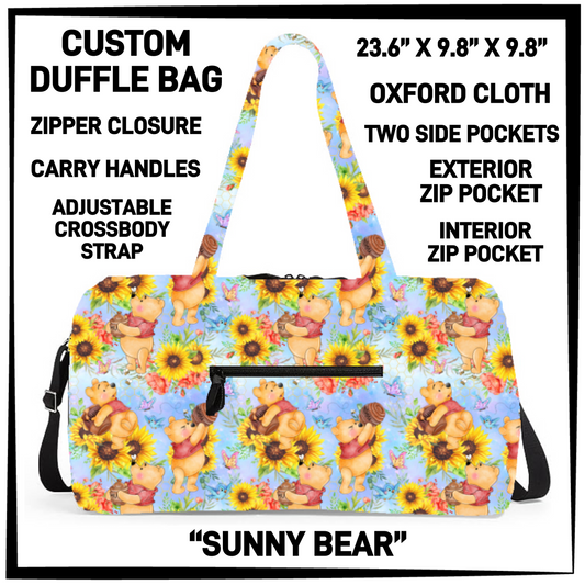 DF2B - Sunny Bear Duffel Bag - Preorder Closing 6/25 ETA: Late Aug