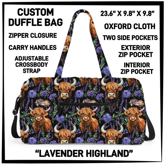 DF2B - Lavender Highland Duffel Bag - Preorder Closing 6/25 ETA: Late Aug