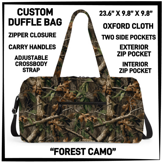 DF2B - Forest Camo Duffel Bag - Preorder Closing 6/25 ETA: Late Aug