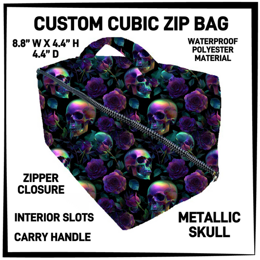 CZ1B - Metallic Skull Cubic Zip Bag - Preorder Closing 7/8 ETA: Early Sept