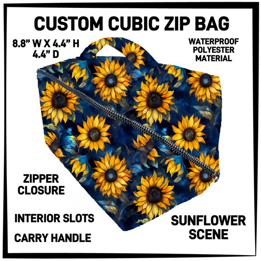 CZ1B - Sunflower Scene Cubic Zip Bag - Preorder Closing 7/8 ETA: Early Sept