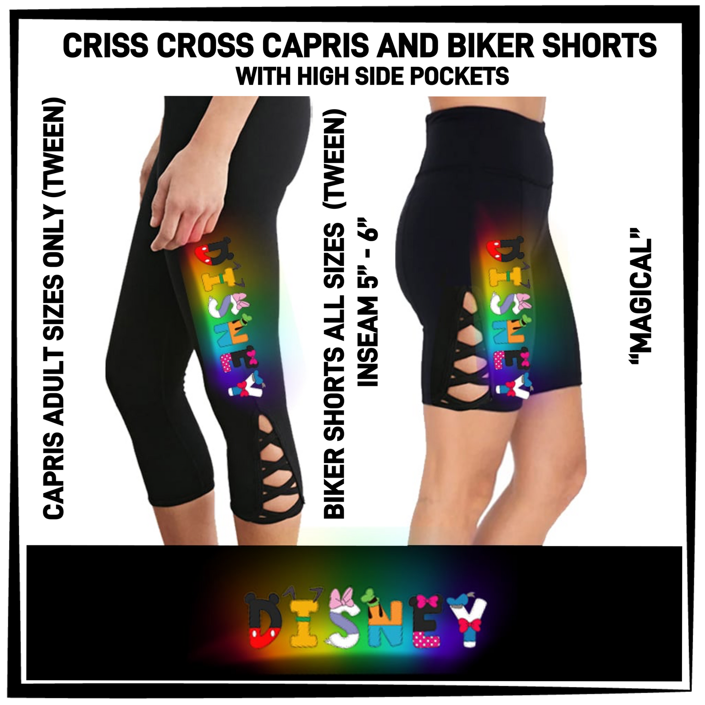 CS8S - Magical Criss Cross Capris/Biker Shorts with Pockets - Preorder Closing 3/5 ETA: Early May