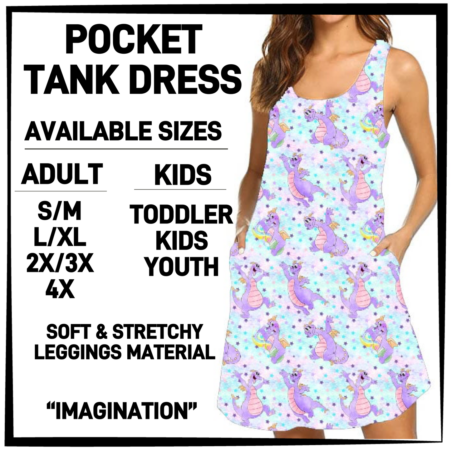TK6D - Imagination Tank Dress with Side Pockets - Preorder Closing 3/12 ETA: Late May