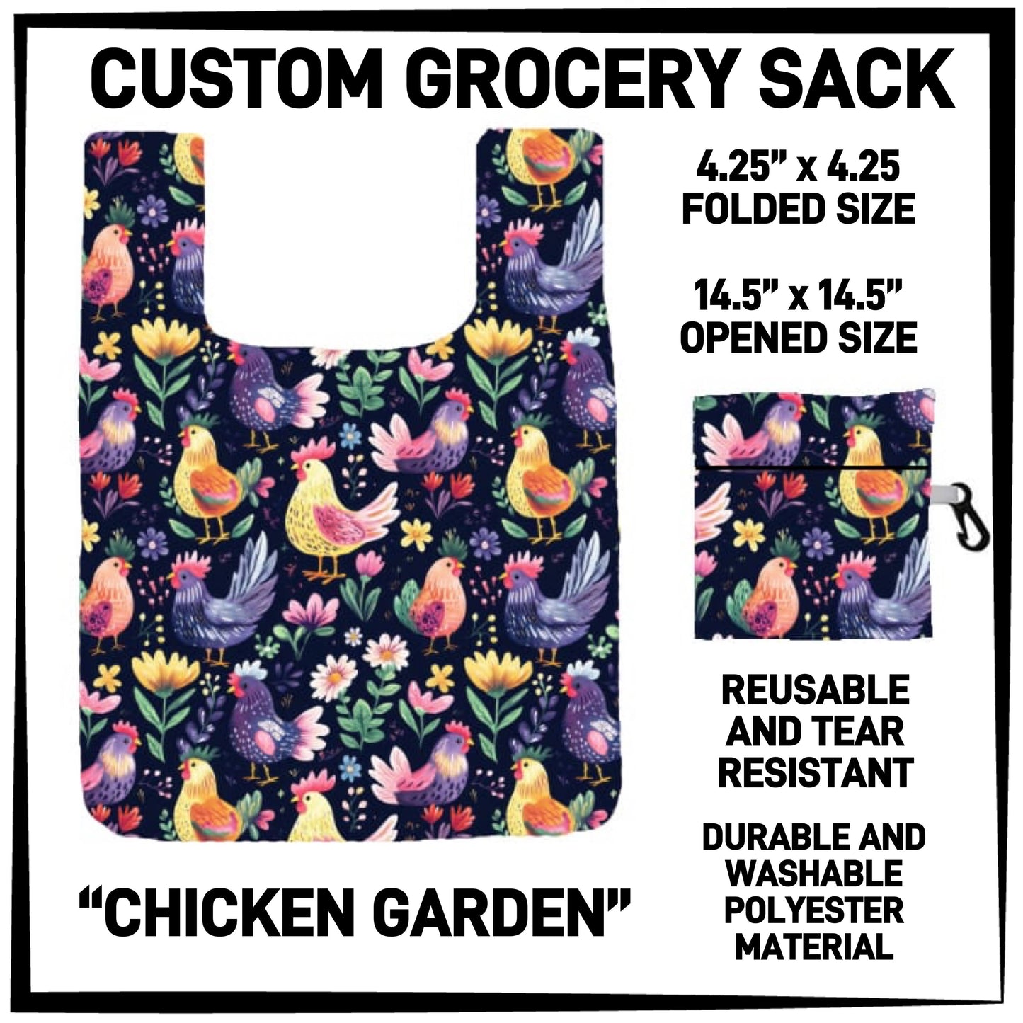 GS3K - Chicken Garden Grocery Sack - Preorder ETA: Mid-Jan