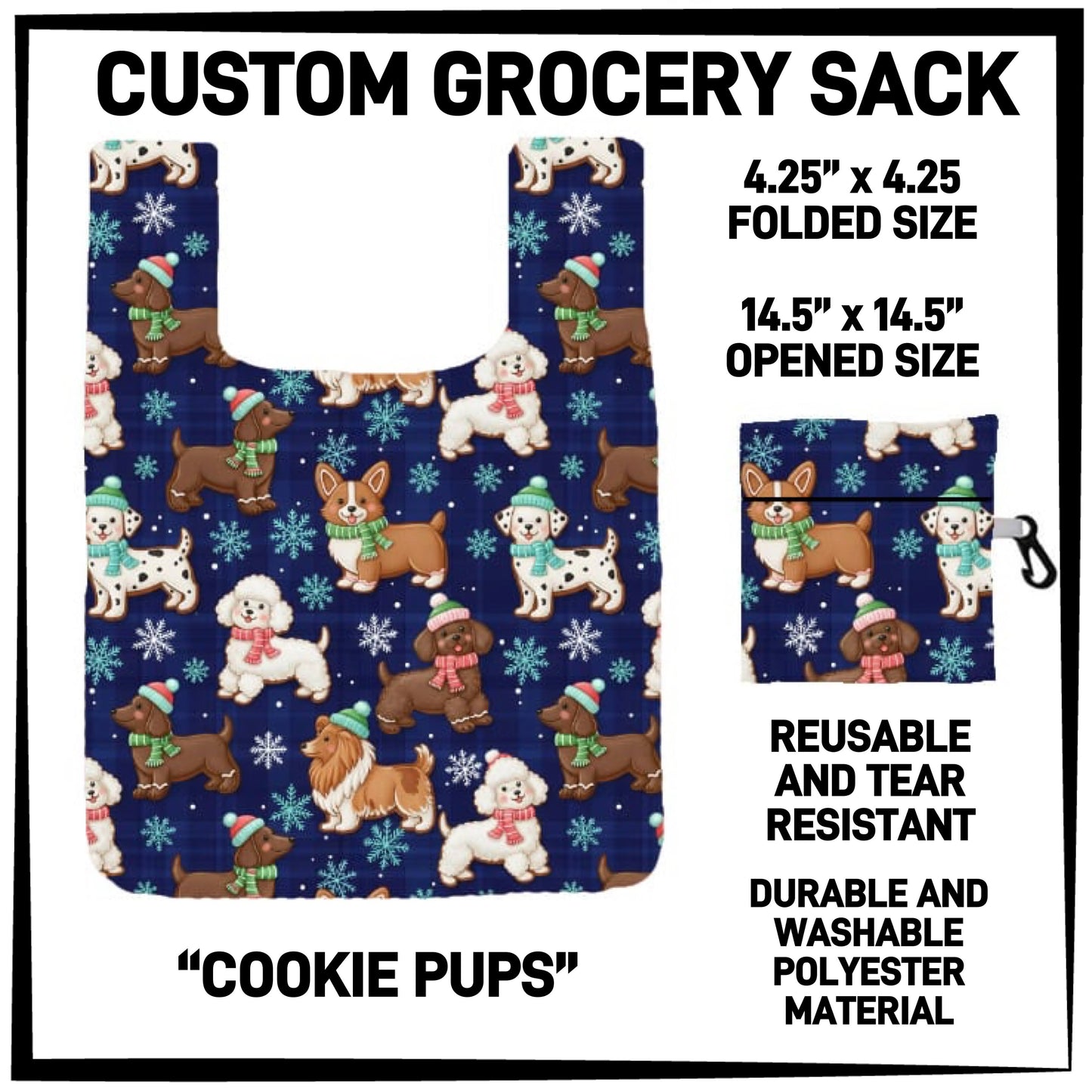 GS3K - Cookie Pups Grocery Sack - Preorder ETA: Mid-Jan