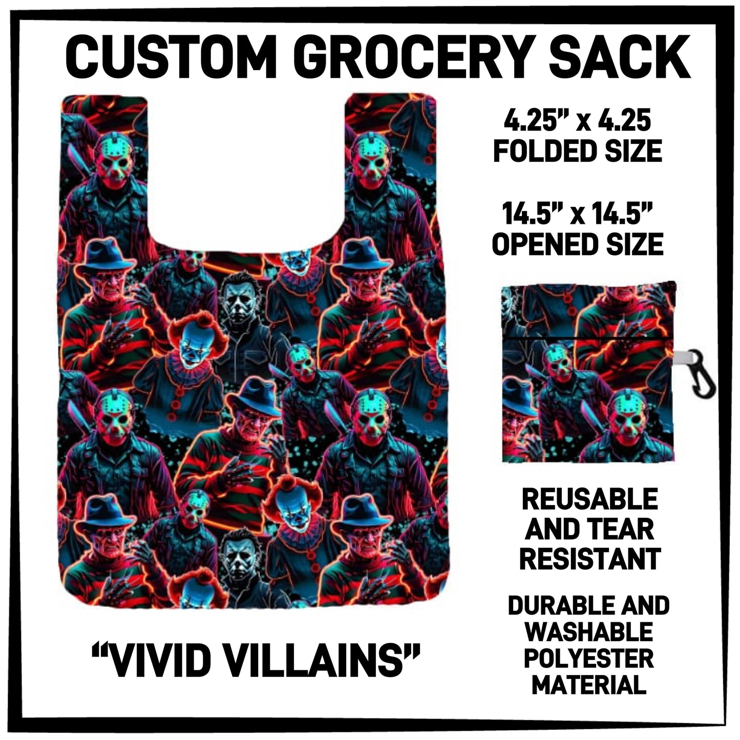 GS3K - Vivid Villains Grocery Sack - Preorder ETA: Mid-Jan