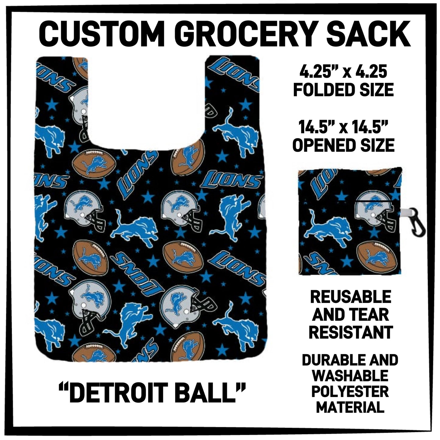 GS3K - Detroit Ball Grocery Sack - Preorder ETA: Mid-Jan