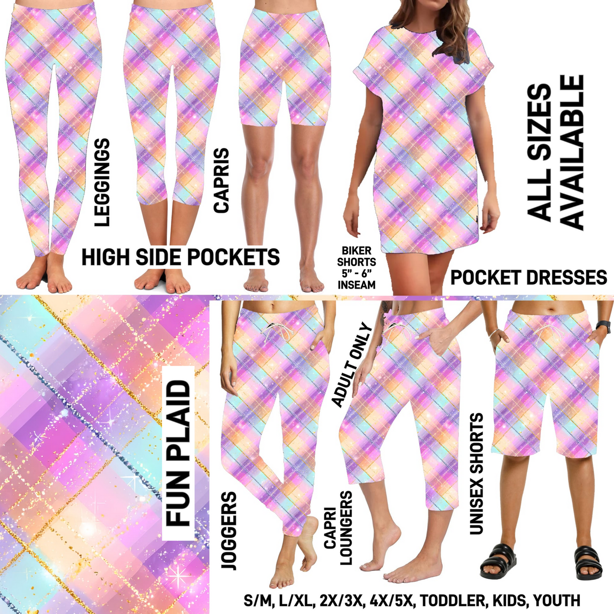RTS - Fun Plaid Capri with Pockets