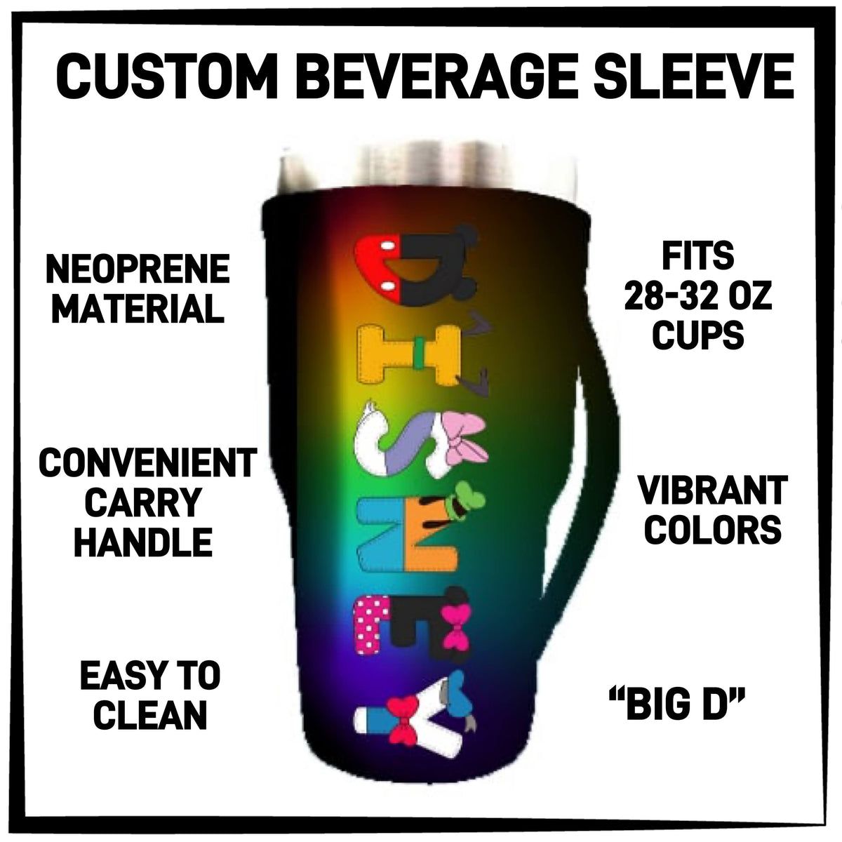 RTS - Big D 28-32oz Beverage Sleeves - Alonna's Legging Land