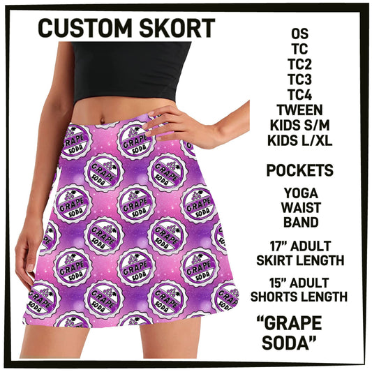 275BT - Grape Soda Skort with Pockets - Preorder Closing 12/14 ETA: Mid-Feb