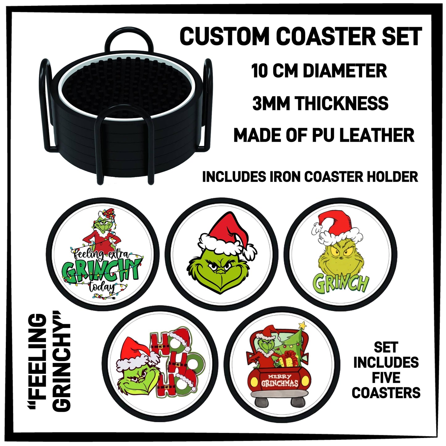 RTS - Feeling Grinchy Coaster Set