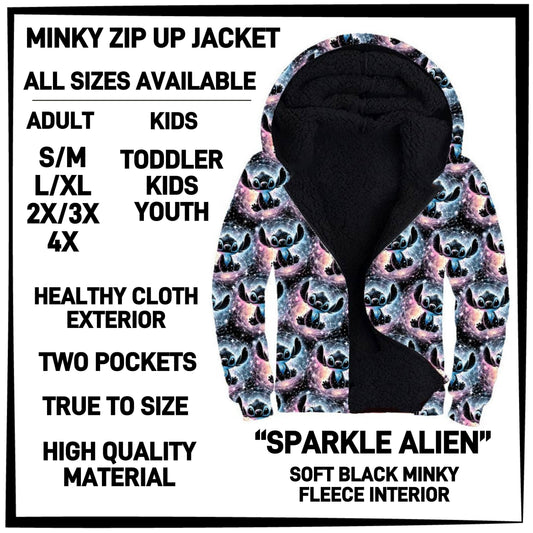 MK3J - Sparkle Alien Minky Zip Up Jacket - Preorder Closing 12/23 ETA: Late Feb