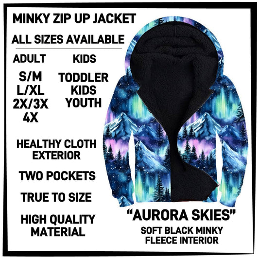 MK3J - Aurora Skies Minky Zip Up Jacket - Preorder Closing 12/23 ETA: Late Feb