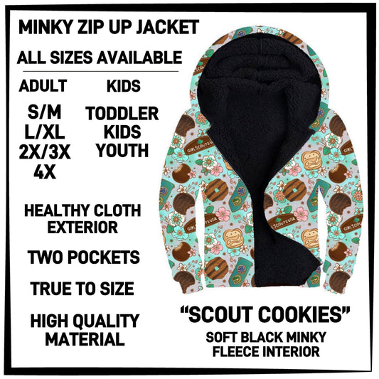 MK3J - Scout Cookies Minky Zip Up Jacket - Preorder Closing 12/23 ETA: Late Feb