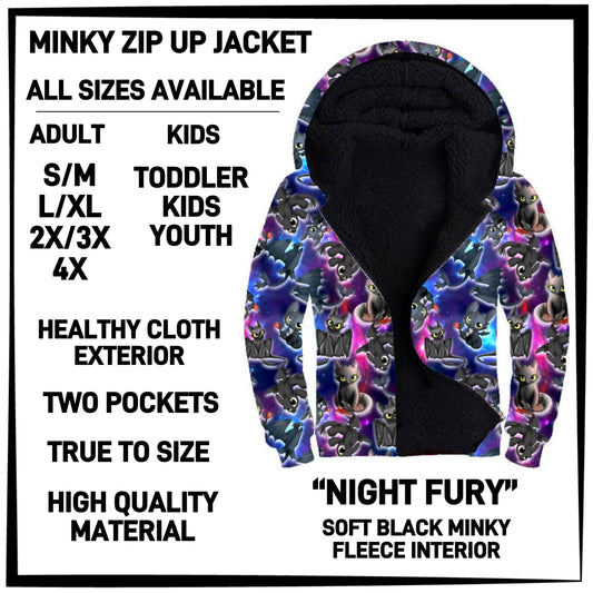 MK3J - Might Fury Minky Zip Up Jacket - Preorder Closing 12/23 ETA: Late Feb