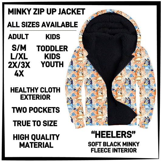 MK3J - Heelers Minky Zip Up Jacket - Preorder Closing 12/23 ETA: Late Feb