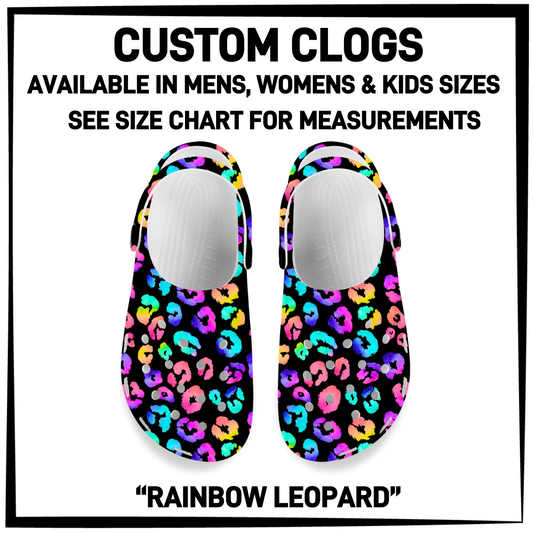 CM6C - Rainbow Leopard Custom Clogs - Preorder Closing 12/28 ETA: Late Feb
