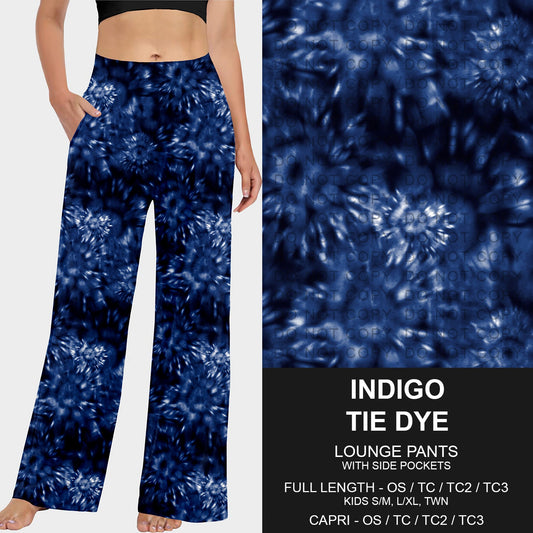 B227 - Preorder Indigo Tie Dye Lounge Pants (Closes 5/04. ETA: mid July)