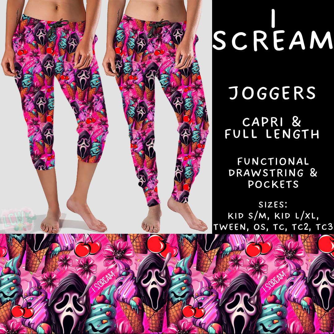 Batch #527 - Spooky Summer 2 - Closes 5/8 - ETA early July - I Scream Full and Capri Length Joggers