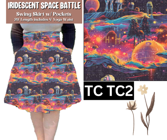 Iridescent Space Battle Swing Skirt