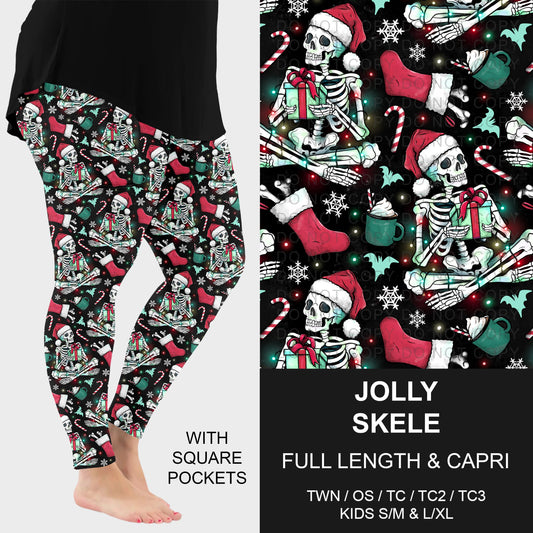 B313 - Preorder Jolly Skele Leggings w/ Pockets (Closes 9/20. ETA: late Nov.)