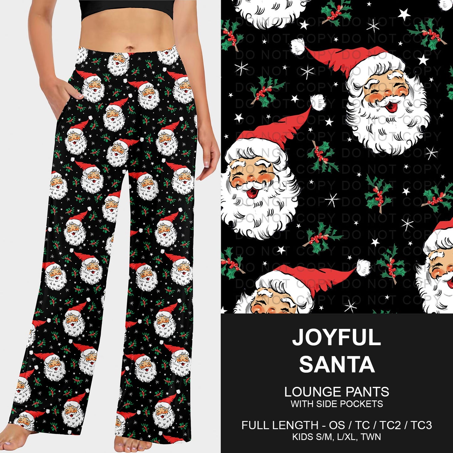 B253 - Preorder Joyful Santa Lounge Pants (Closes 9/28. ETA late Nov.)