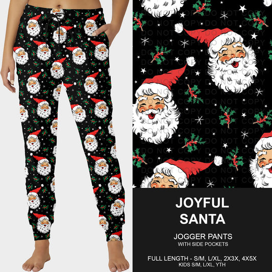 B253 - Preorder Joyful Santa Joggers (Closes 9/28. ETA late Nov.)