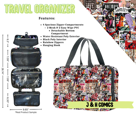 J & H Comics Travel Organizer