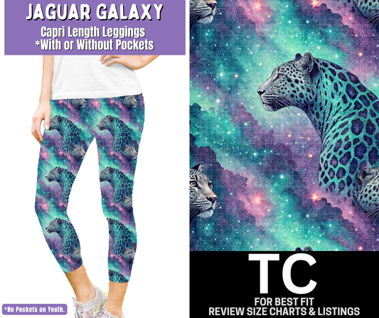 Jaguar Galaxy Capri Length Leggings w/ Pockets