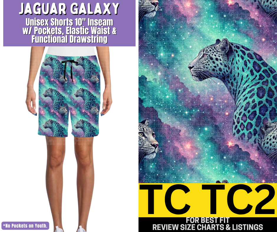 Jaguar Galaxy Unisex Shorts - Alonna's Legging Land