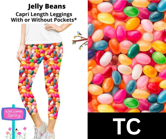 Jelly Beans Capri Length Leggings w/ Pockets
