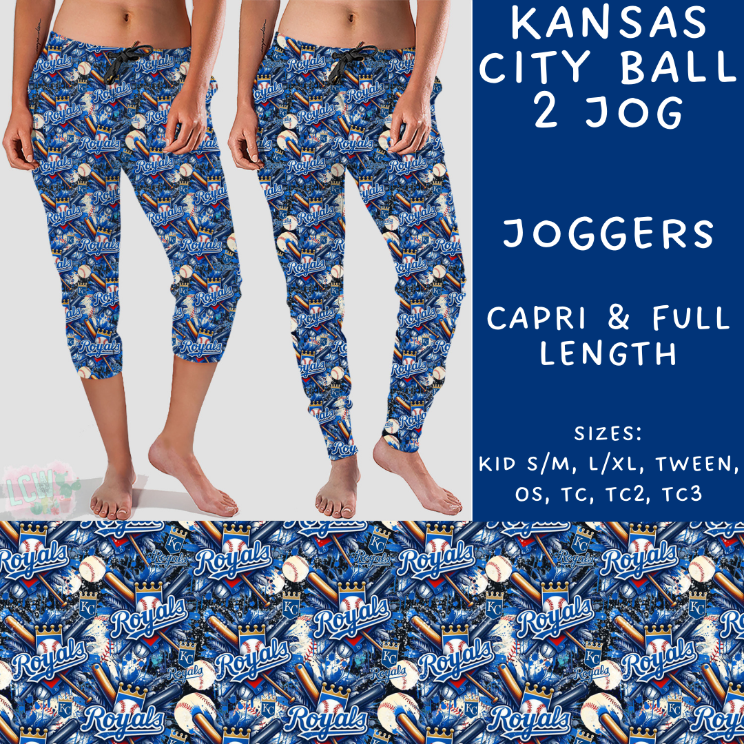Batch #498 - Strike Out 3 - Closes 3/2 - ETA early May - Kansas City Ball 2 Full and Capri Length Joggers - Alonna's Legging Land