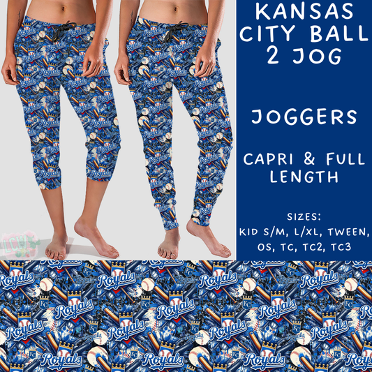 Batch #498 - Strike Out 3 - Closes 3/2 - ETA early May - Kansas City Ball 2 Full and Capri Length Joggers - Alonna's Legging Land