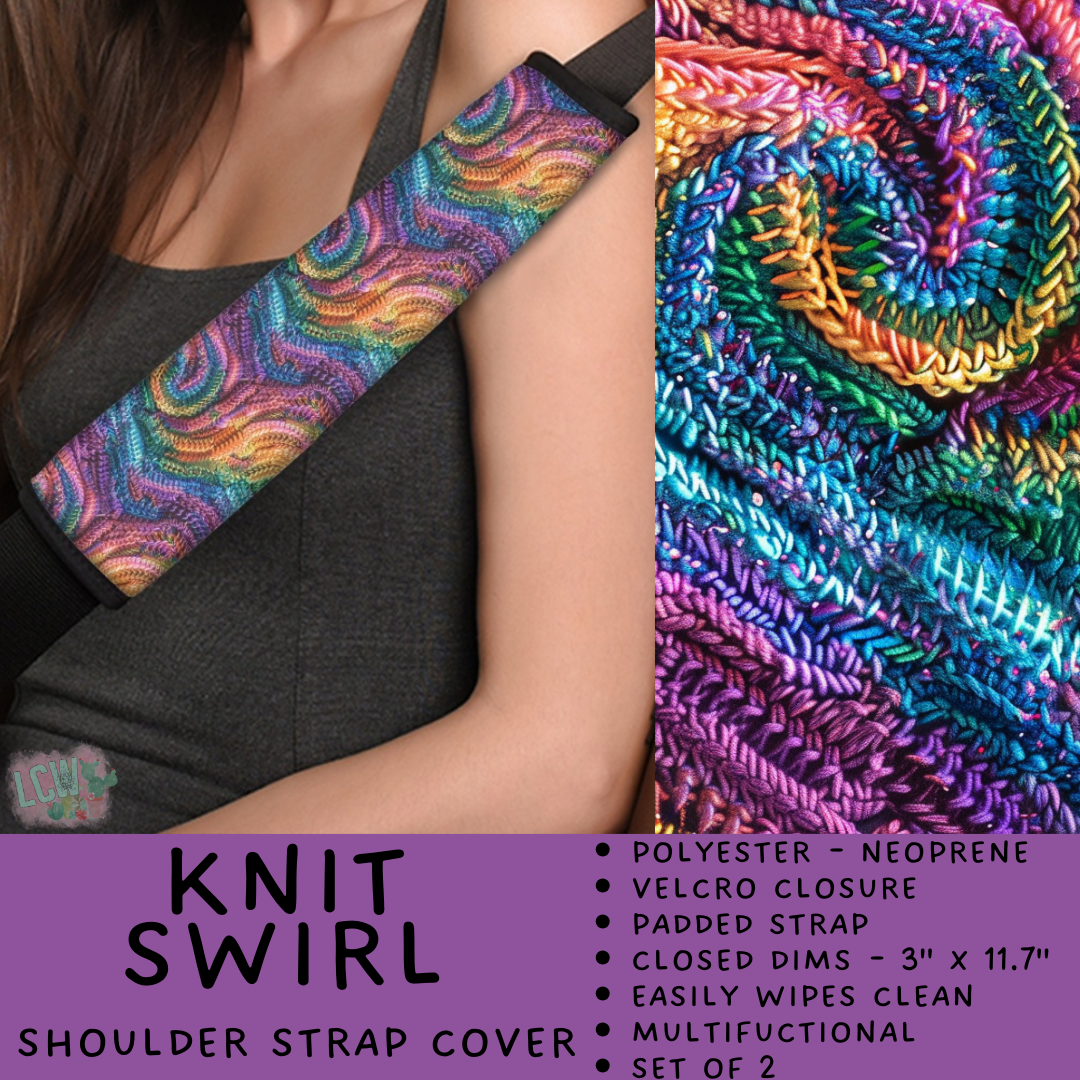 Batch #423 - Car Accessories - Closes 10/2 - ETA mid/late Nov - Knit Swirl Shoulder Strap Pads