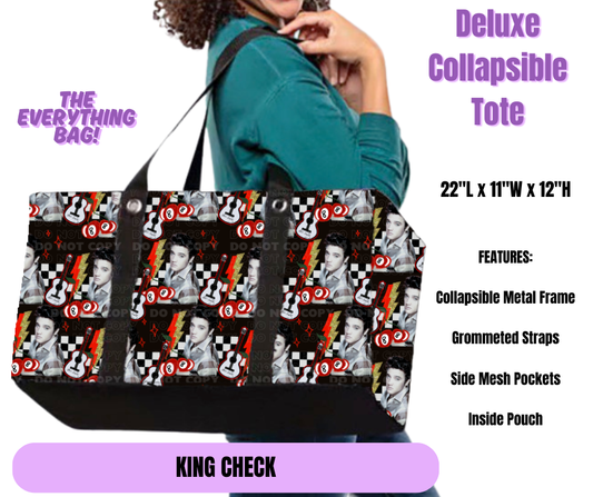 Preorder! Closes 5/19. ETA August. King Check Collapsible Tote