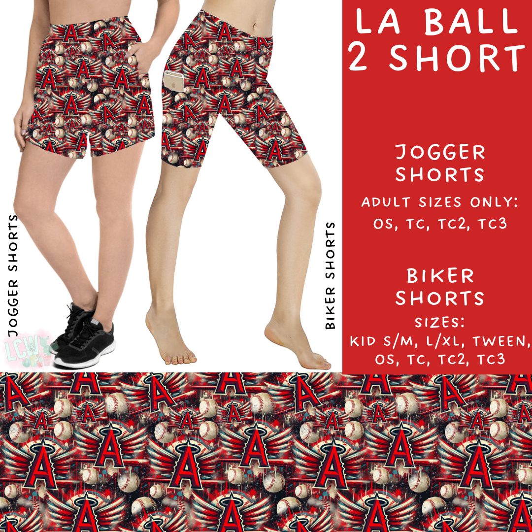 Batch #498 - Strike Out 3 - Closes 3/2 - ETA early May - LA Ball 2 Biker & Jogger Shorts - Alonna's Legging Land