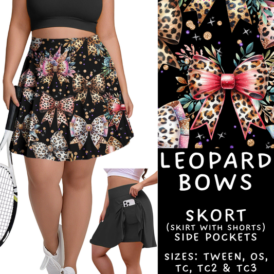 Batch #347 - Fun Run 11 - Closes 5/29 - ETA mid/late July - Leopard Bows Skort