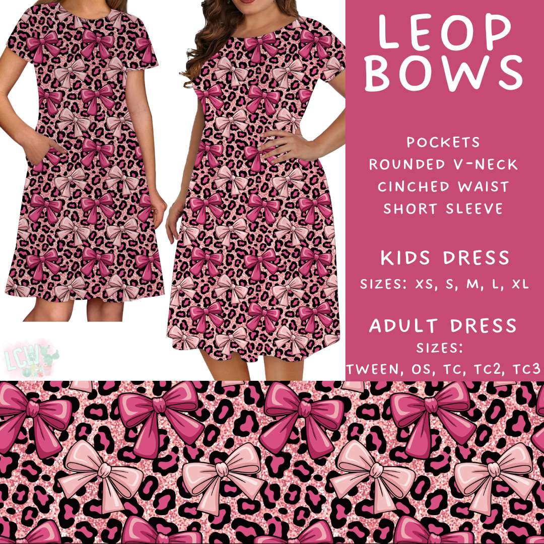 Batch #452 - Mom & Me Love - Closes 11/21 - ETA early Jan - Leop Bows Womens & Girls Dresses