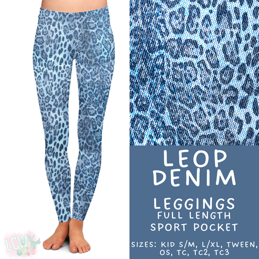 Batch #471 - November Request Run - Closes 1/2 - ETA late Feb - Leop Denim Full Length Leggings