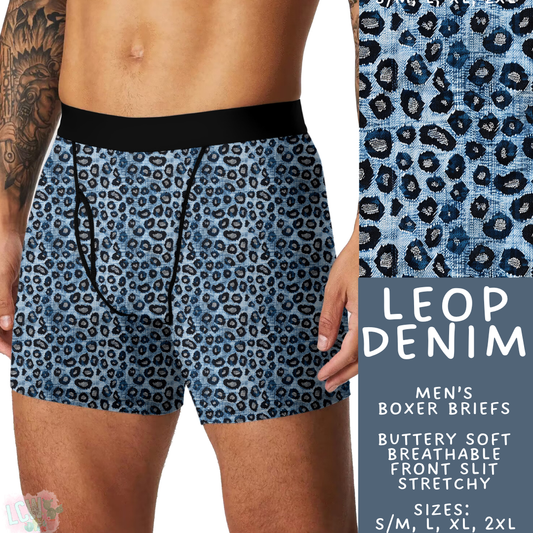 Batch #473 - Comfortable Underwear 5 - Closes 1/9 - ETA early March - Leop Denim Men's Boxer Briefs