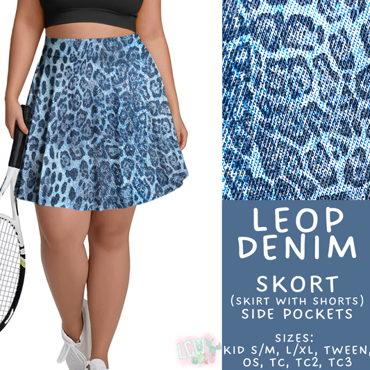 Batch #471 - November Request Run - Closes 1/2 - ETA late Feb - Leop Denim Skort