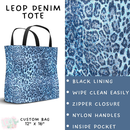 Batch #471 - November Request Run - Closes 1/2 - ETA late Feb - Leop Denim Tote