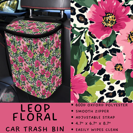 Batch #423 - Car Accessories - Closes 10/2 - ETA mid/late Nov - Leop Floral Car Trash Bin