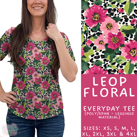 Batch #421 - Fun Run 15 - Closes 9/29 - ETA mid/late Nov - Leop Floral Everyday Tee