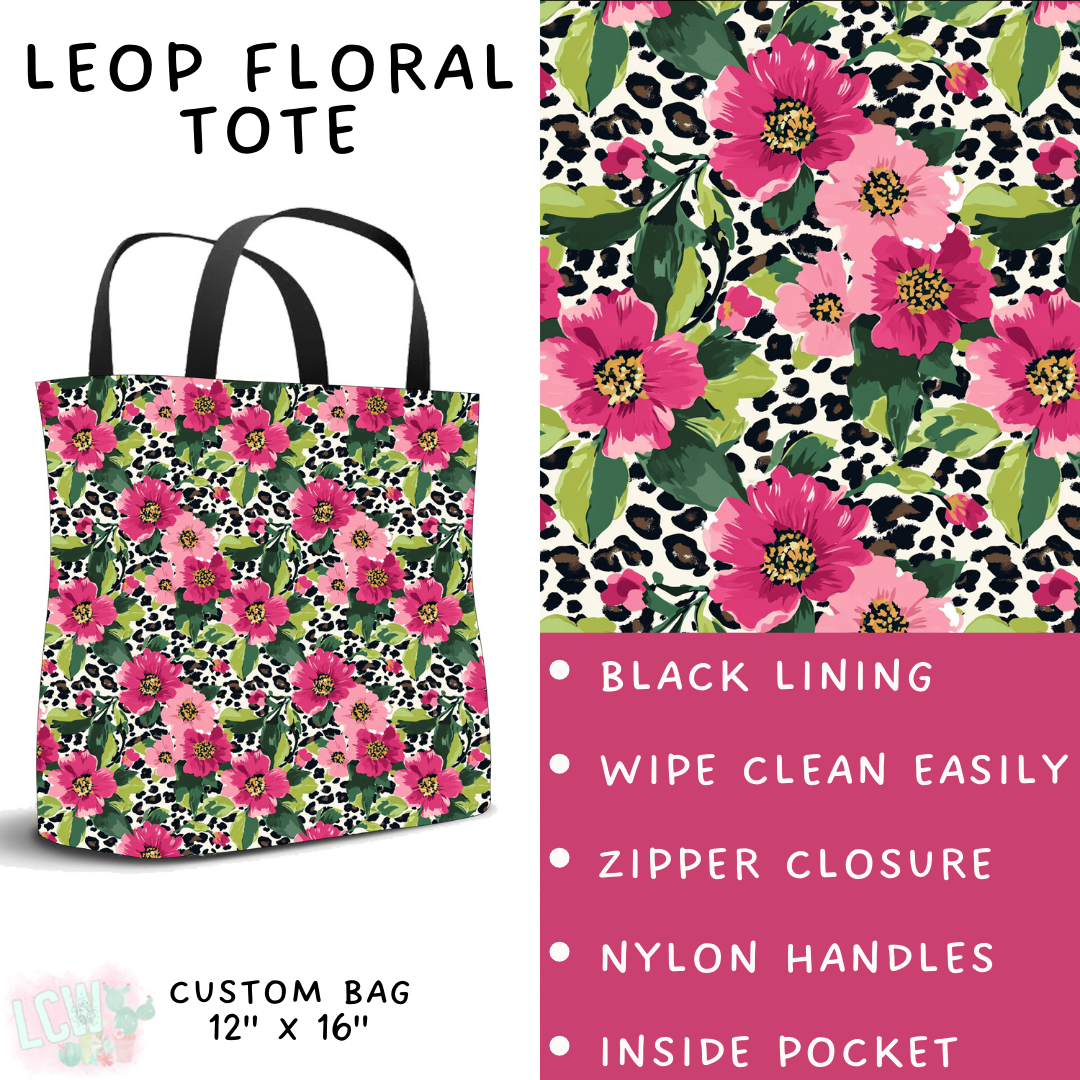 Batch #421 - Fun Run 15 - Closes 9/29 - ETA mid/late Nov - Leop Floral Tote
