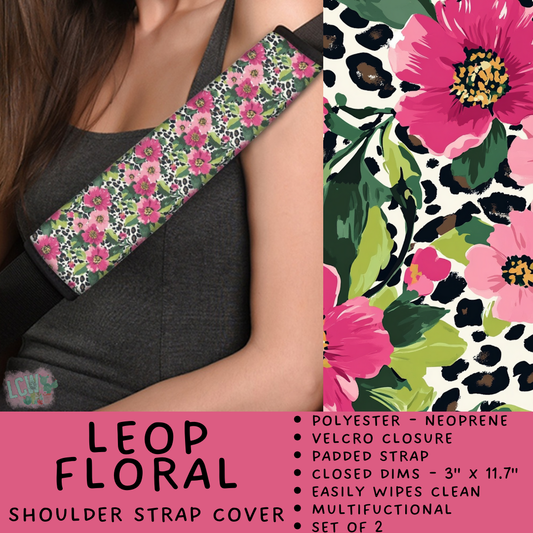 Batch #423 - Car Accessories - Closes 10/2 - ETA mid/late Nov - Leop Floral Shoulder Strap Pads